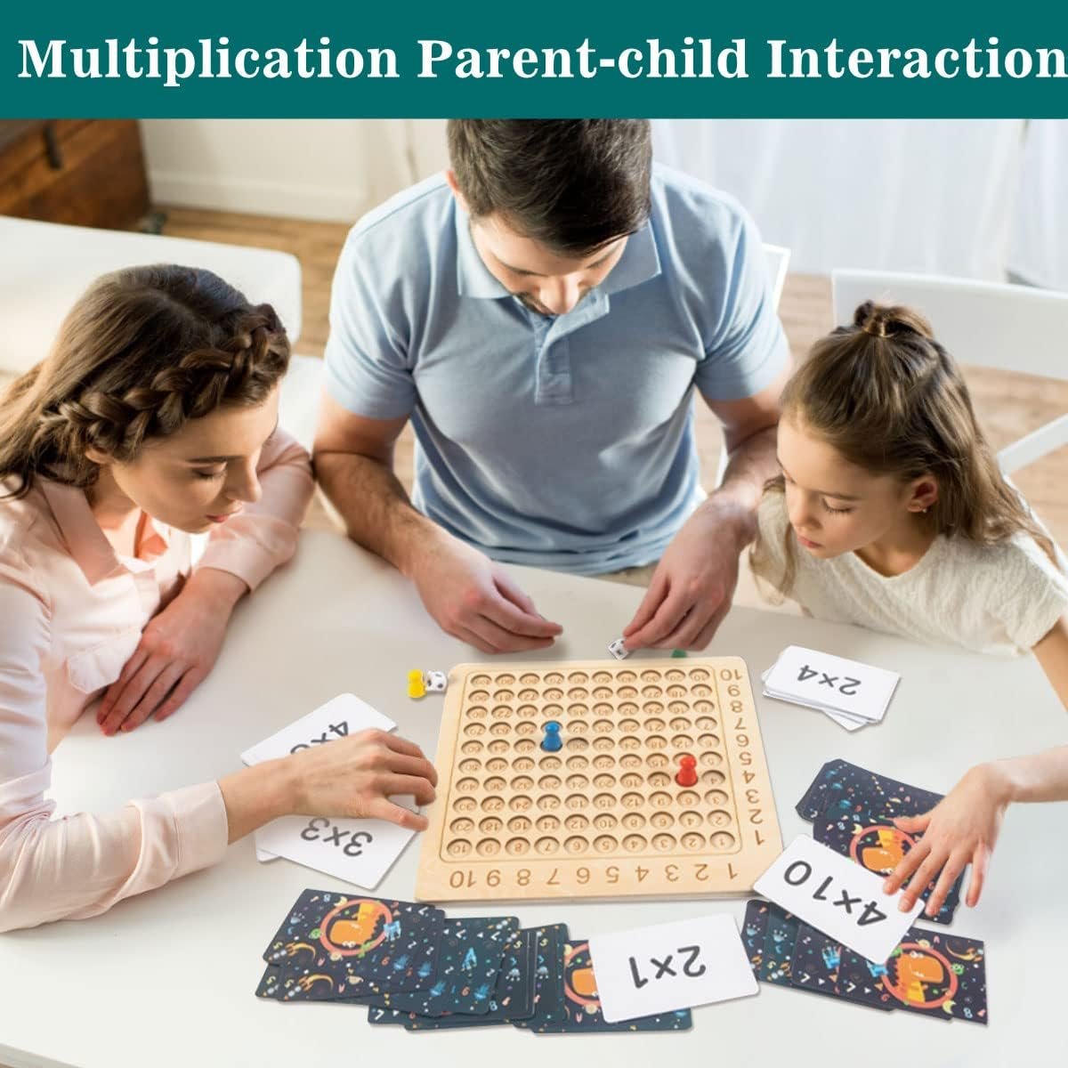 Multiplication board game set