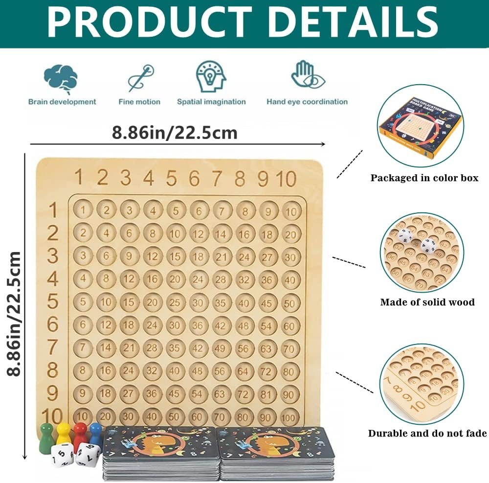 Kids playing the multiplication board game